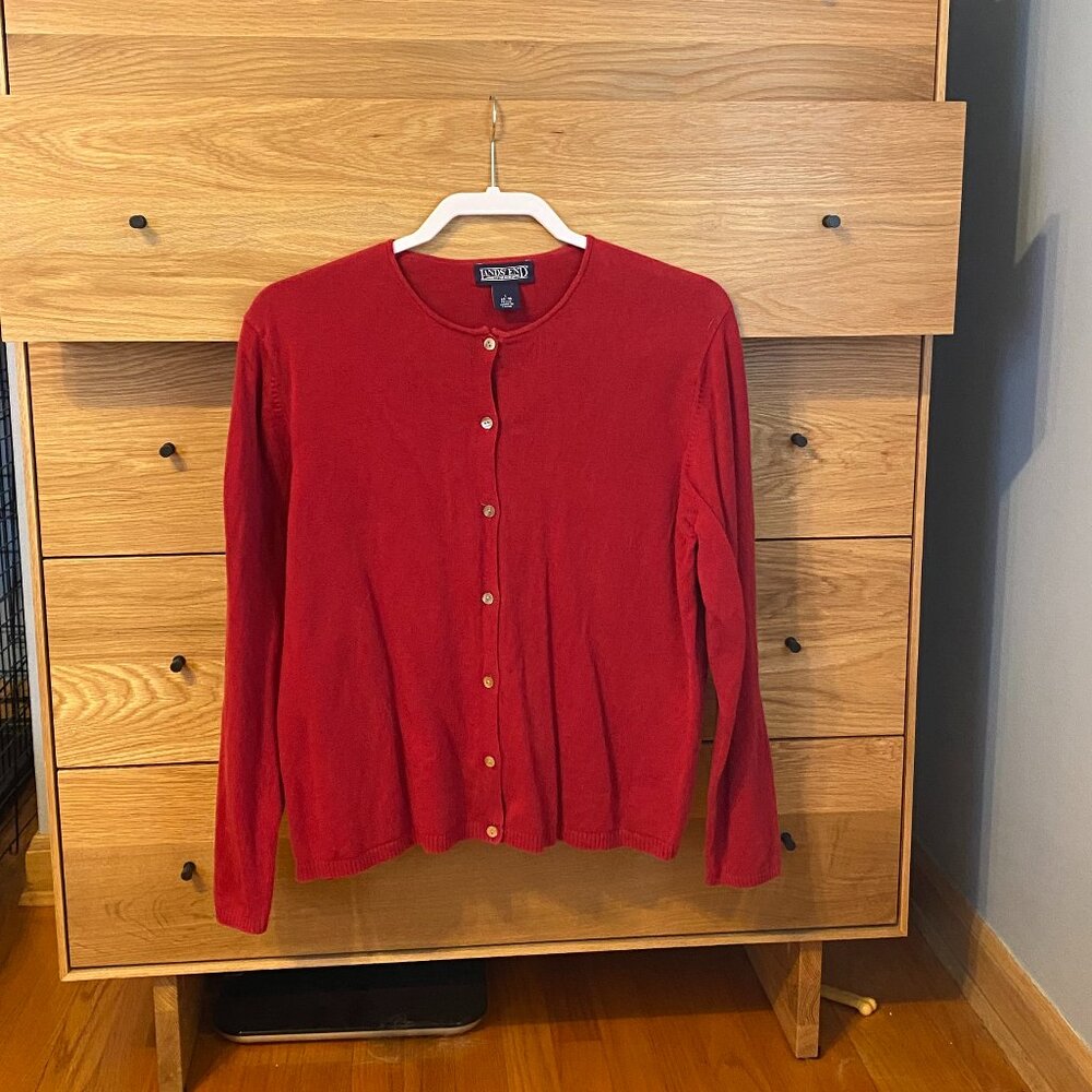 Land's End Vintage Red Cardigan